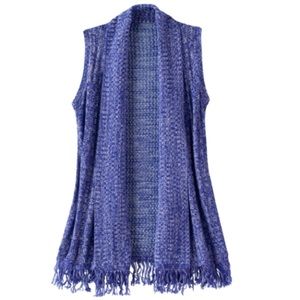 Cloud Chaser Girls Woven Fringe Vest Size 7